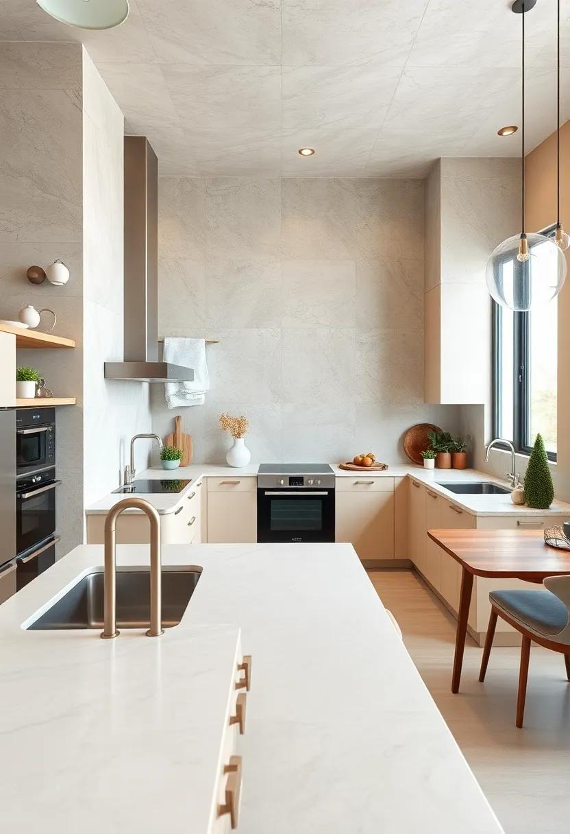 Introduce beige accents through your choice of kitchen hardware, such as knobs and pulls, melding seamlessly with other design elements