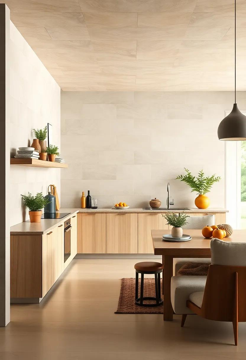 Opt for beige wall tiles in a matte finish to create a soft, inviting backdrop for your kitchen space