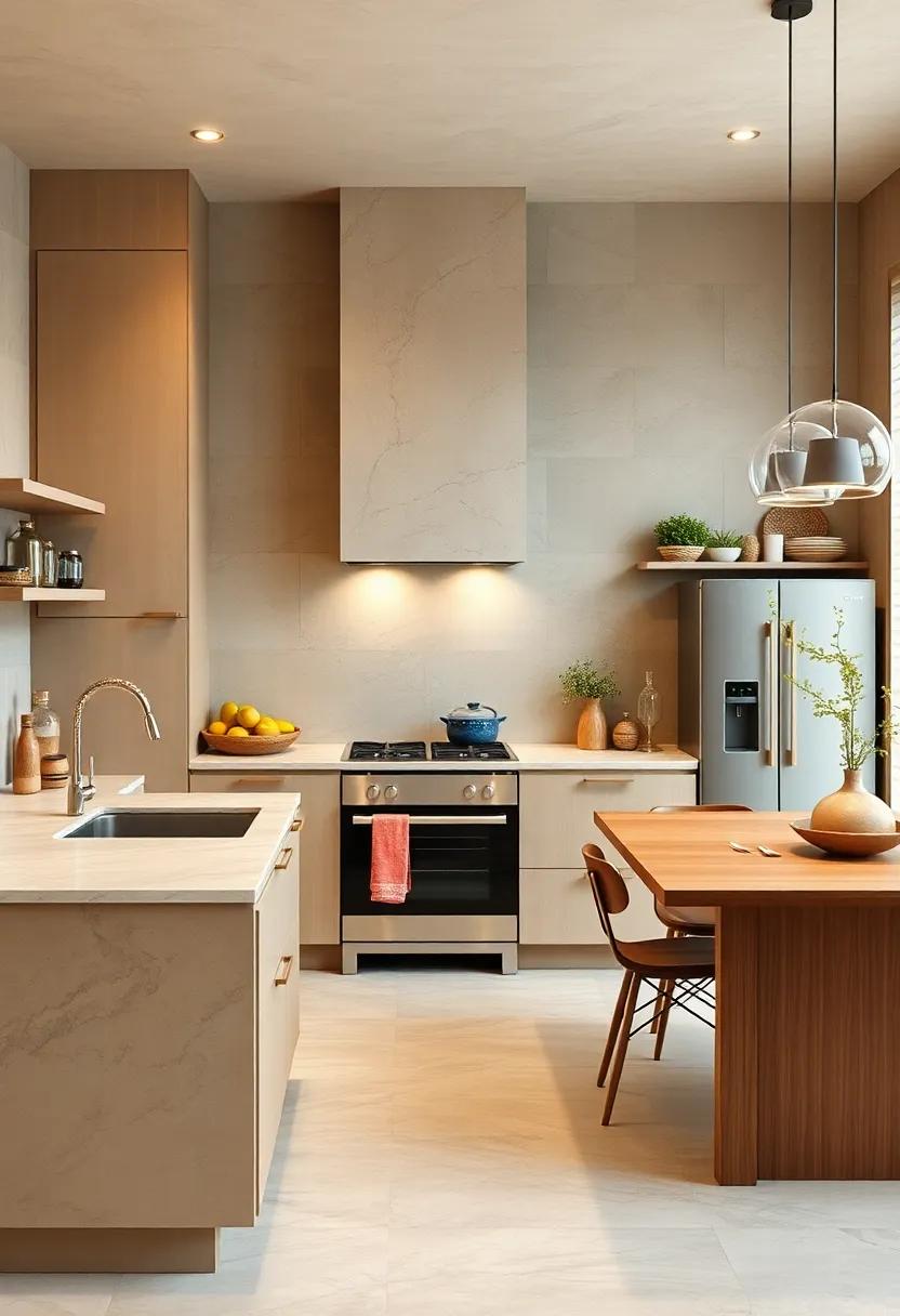 Use beige-hued appliances for a cohesive look that defies the trend of stainless steel dominance