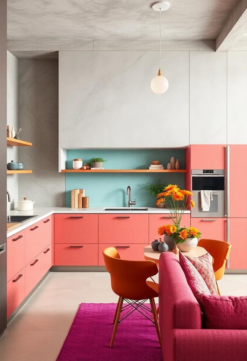 Bold Color Accents: Make a statement with ‌vibrant colored backsplashes or ⁣cabinetry that instantly energizes the space while complementing neutral tones