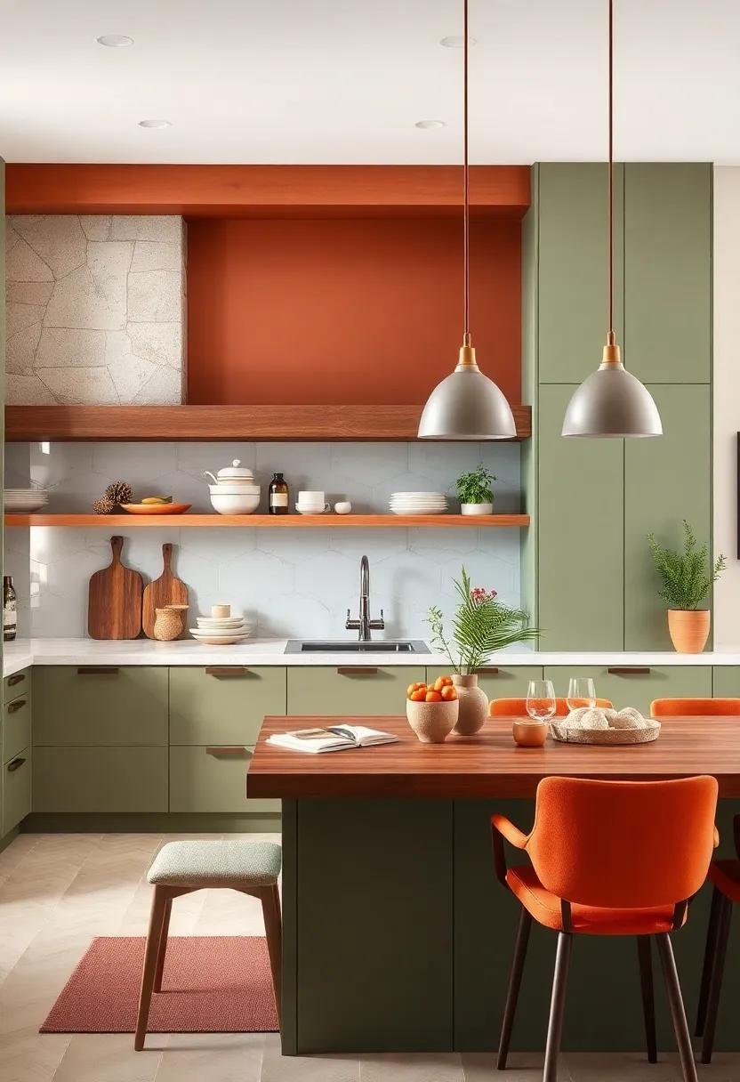 Earthy Tones: Use a palette of natural colors ⁣inspired by the earth,⁤ such as terracotta and ‍sage, to create a soothing environment perfect for culinary creativity