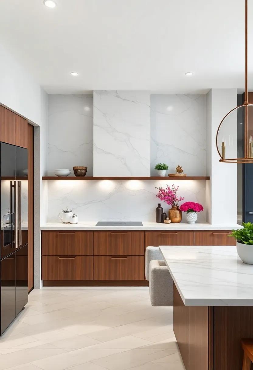 Elegant Marble: Use marble ⁤countertops or ​backsplash for a​ timeless ⁢and luxurious finish that elevates the overall look of the kitchen