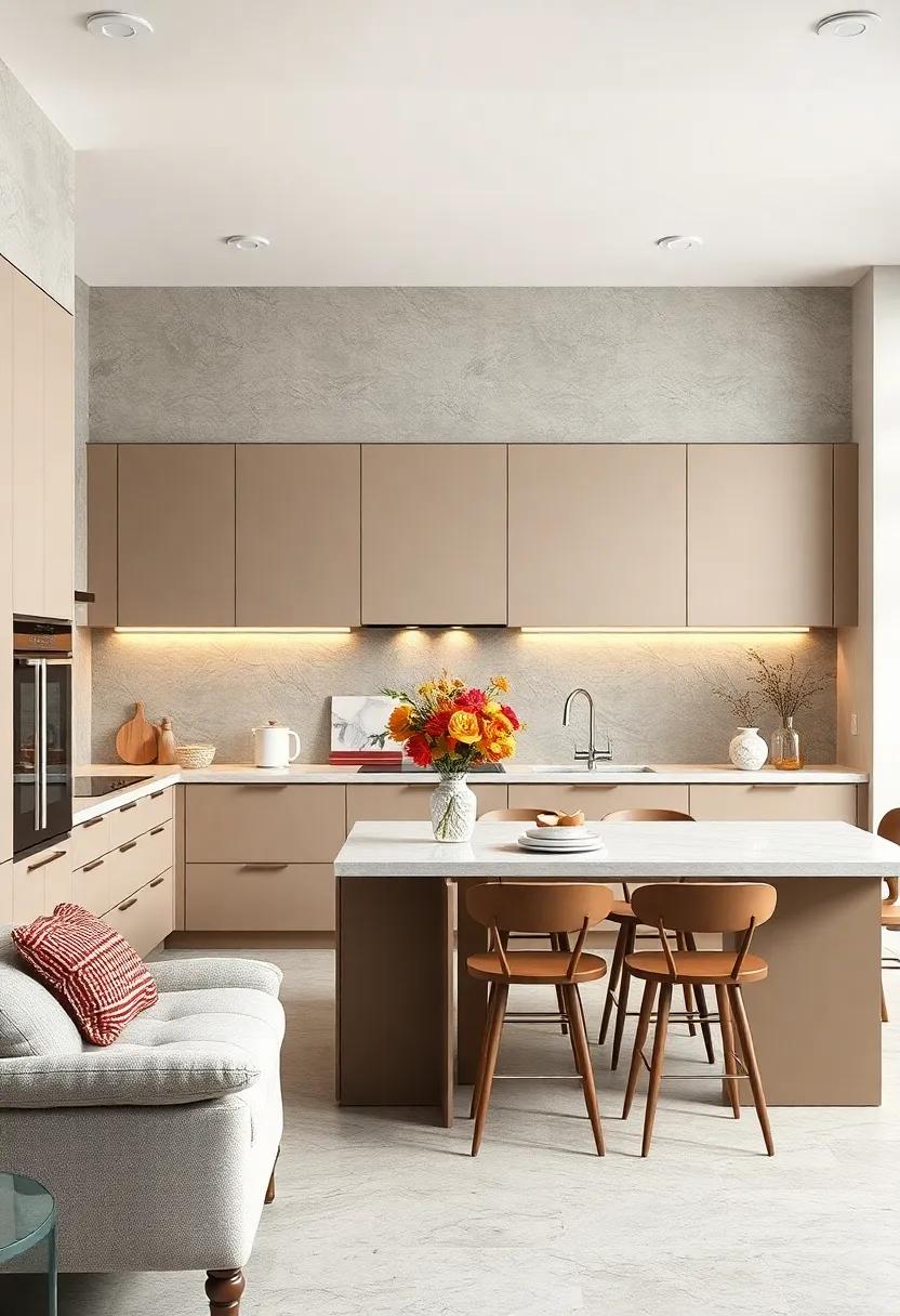 Sleek Minimalism: ⁢Embrace‍ the beauty⁤ of simplicity with a clean, minimal kitchen featuring flat-panel cabinetry and hidden appliances for ‍a⁢ clutter-free aesthetic