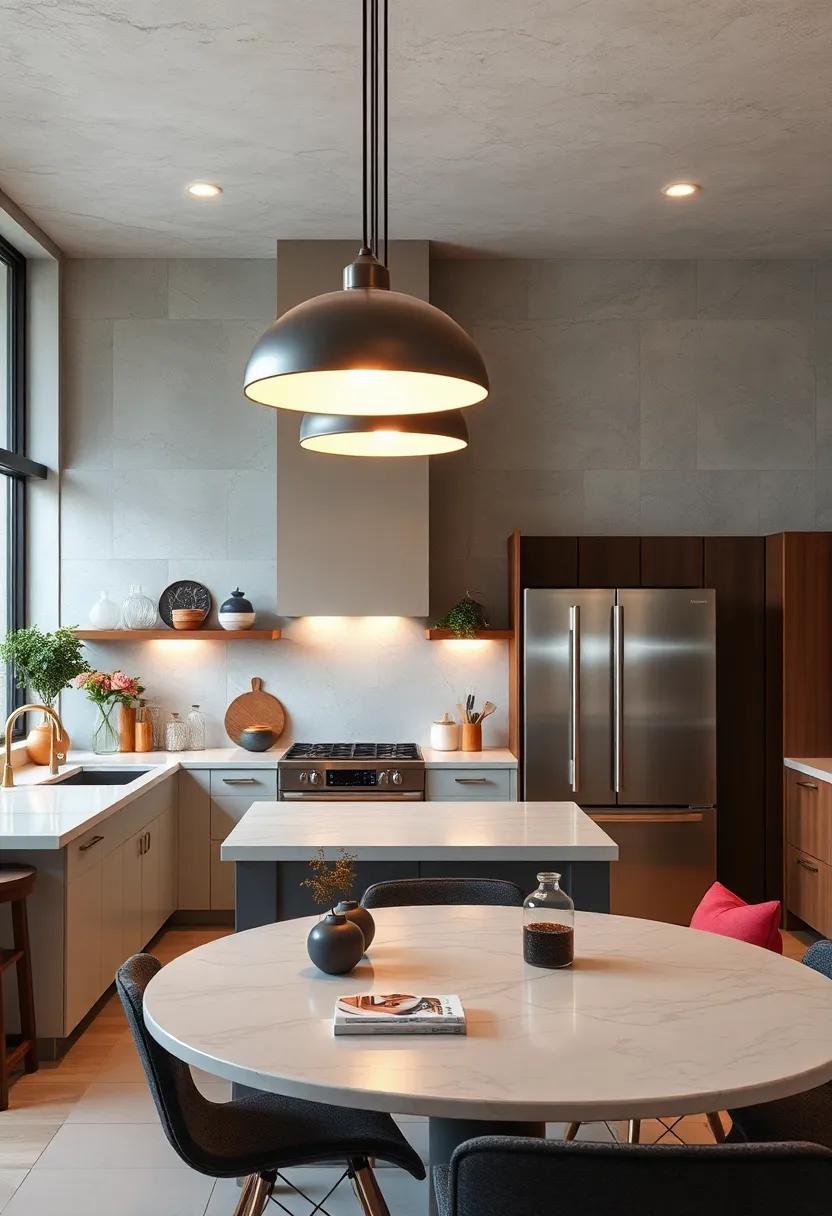 Statement Lighting: Select ⁣oversized pendant​ lights or artistic fixtures that‍ act as a focal point,illuminating your kitchen while making a bold design statement