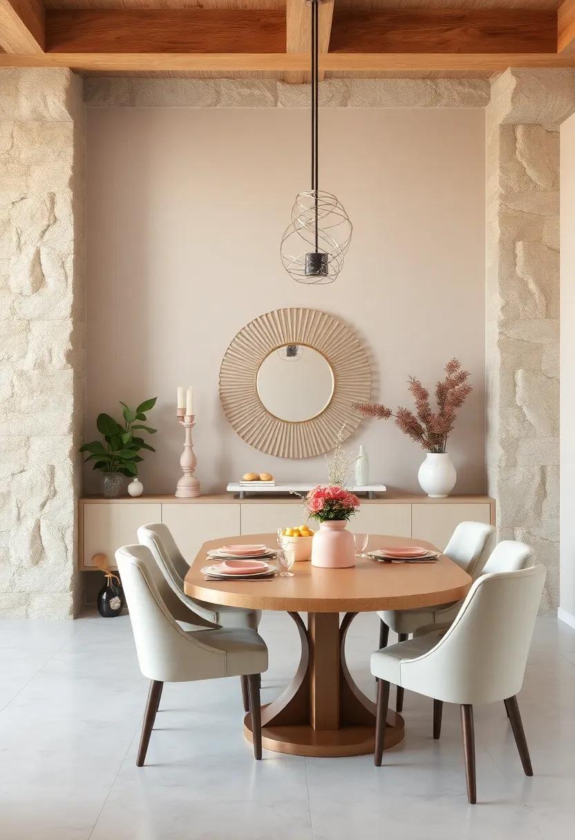 Decorative Mirrors: consider ⁣adding a ⁤pastel-hued decorative mirror⁢ to⁢ reflect light and brighten the⁢ space, creating an illusion of ⁢a larger dining ‌area