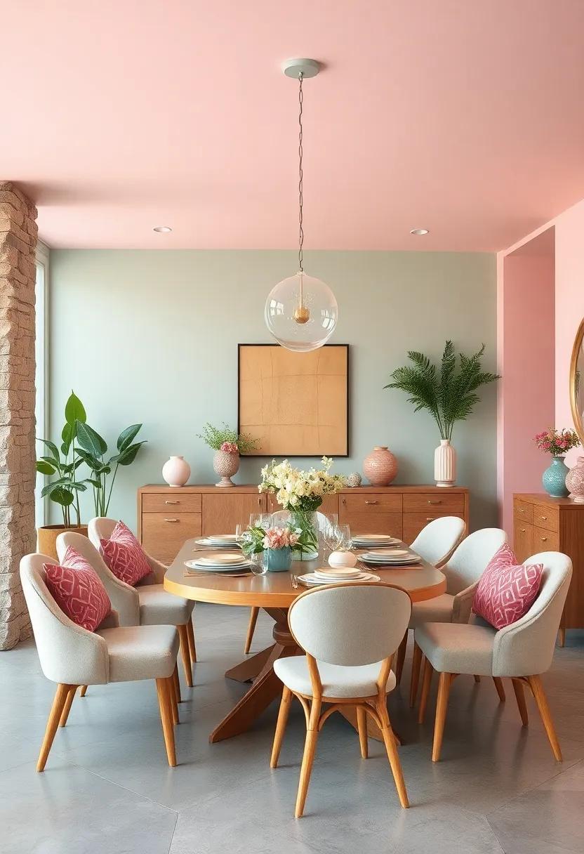 Eclectic Mix of Pastels: don’t⁤ be afraid to blend a variety of ⁢pastel colors‌ and‌ patterns; creating ⁢a quirky and⁣ eclectic dining ⁤space‍ can be⁢ a delightful expression of your⁤ personal style