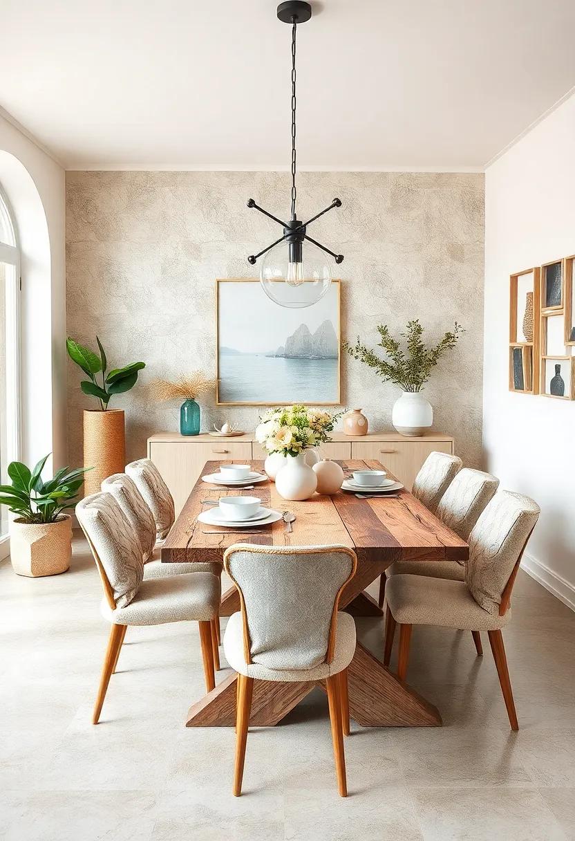 Rustic wood and Pastels‌ Combination: ‍Use ⁣reclaimed wood⁤ to build a rustic dining table, pairing it with pastel decor accents to create ‍a balanced and ‍inviting atmosphere