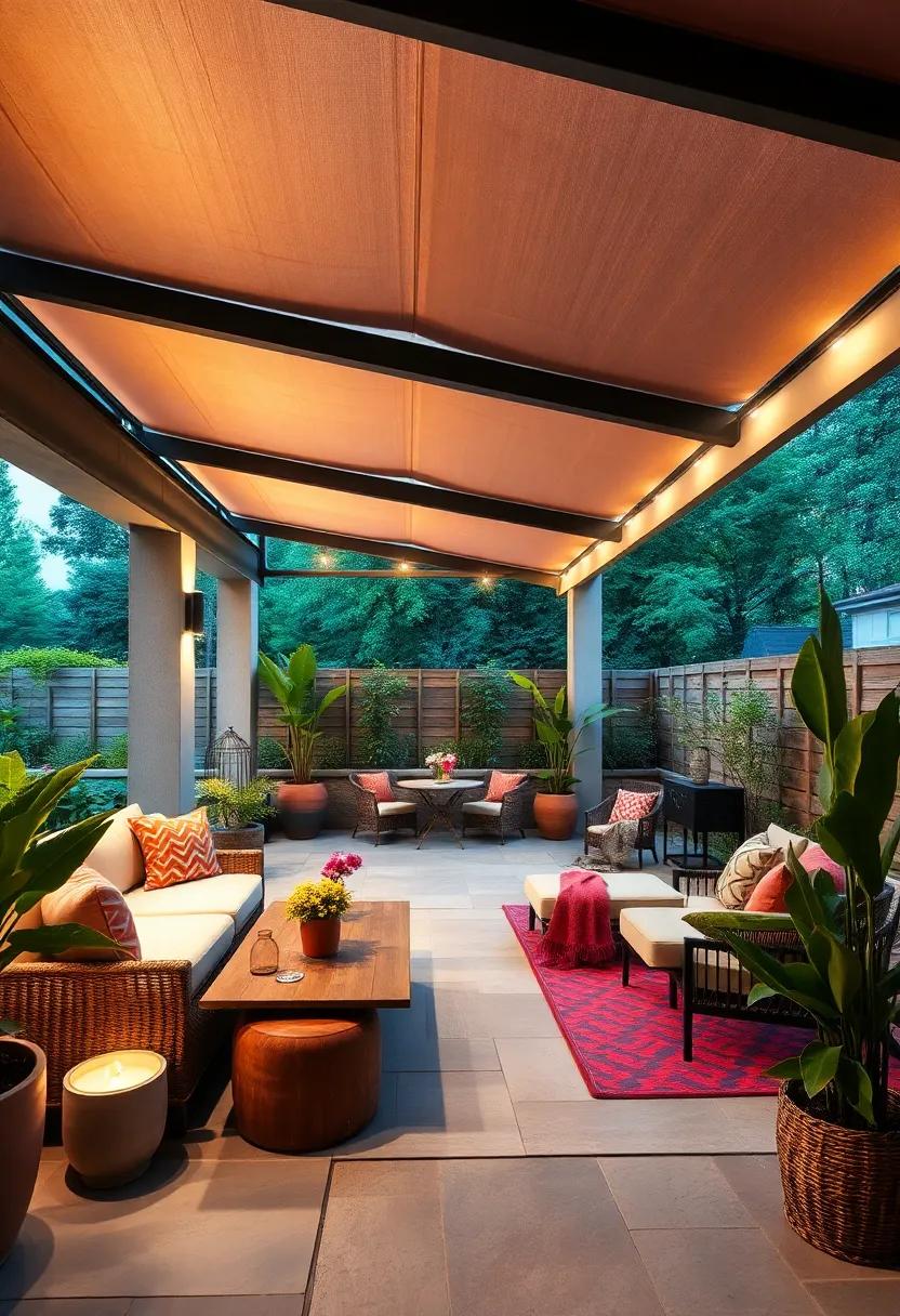 Add a touch of luxury with a retractable roof complete with built-in lighting, creating a⁢ magical glow that ⁣enhances ⁢the atmosphere for late-night gatherings