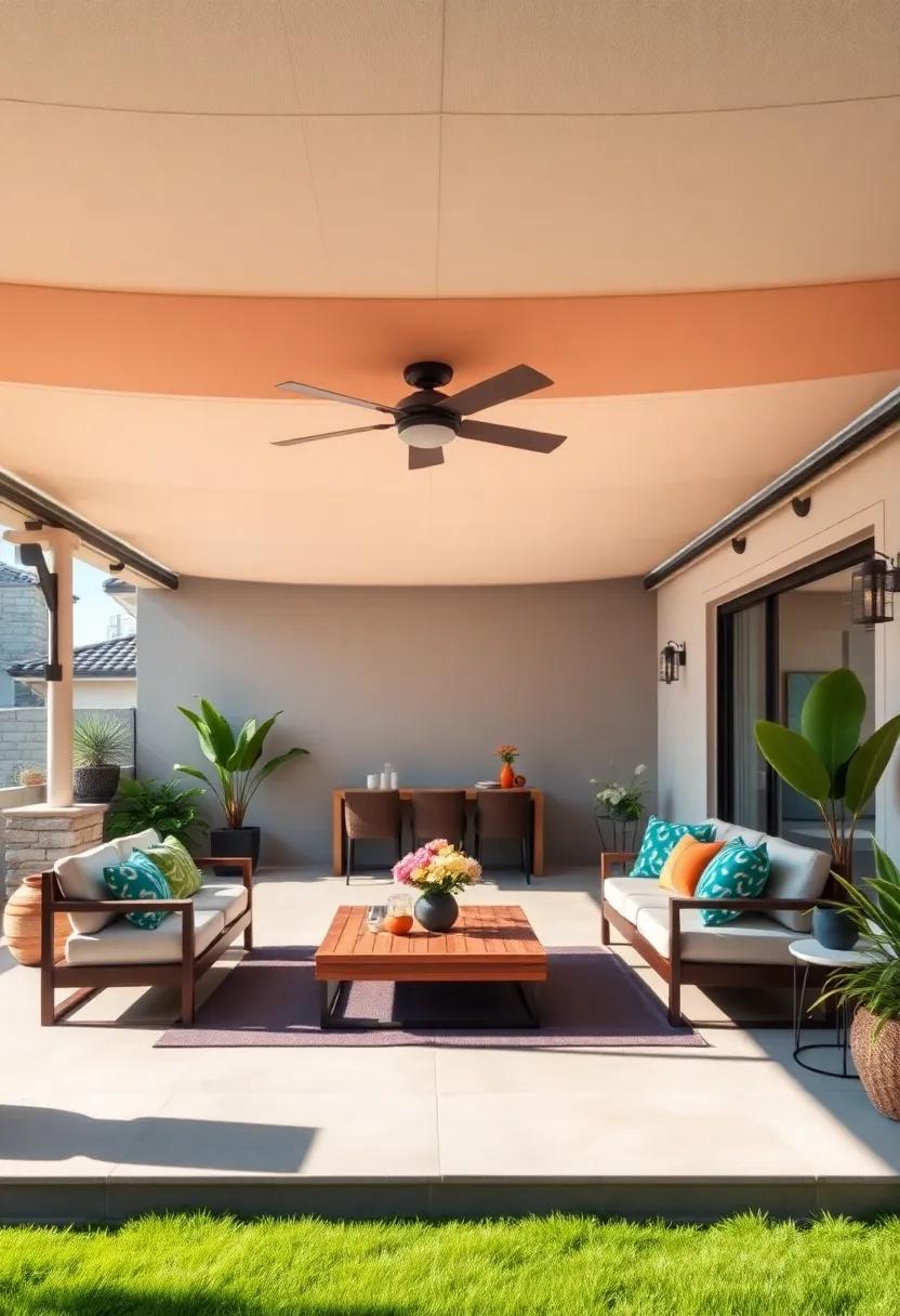 Let color inspire your patio design with a retractable roof featuring customizable fabrics ​in various hues, ensuring your space reflects your personal style