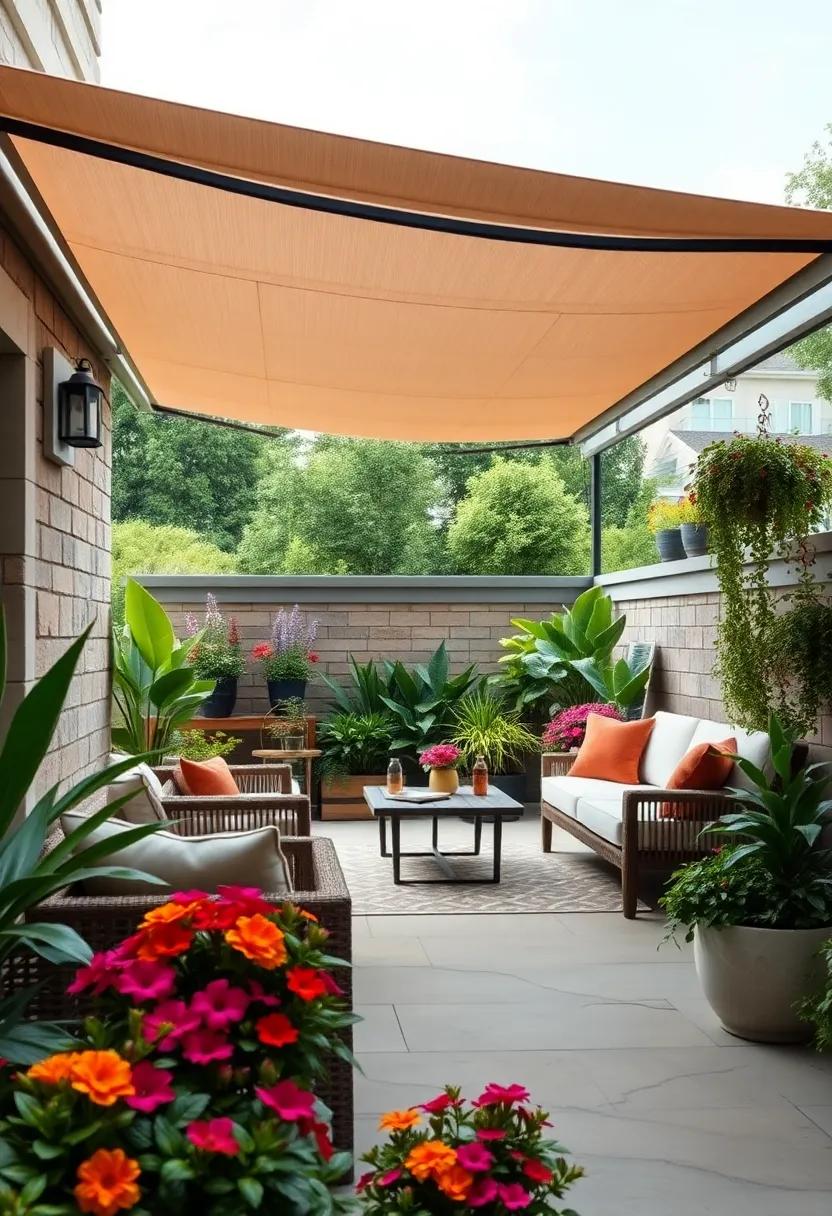 Transform your outdoor space‍ into a ⁣vibrant garden oasis, where a lush array of plants and flowers thrives⁤ under the shelter ⁢of a retractable canvas roof