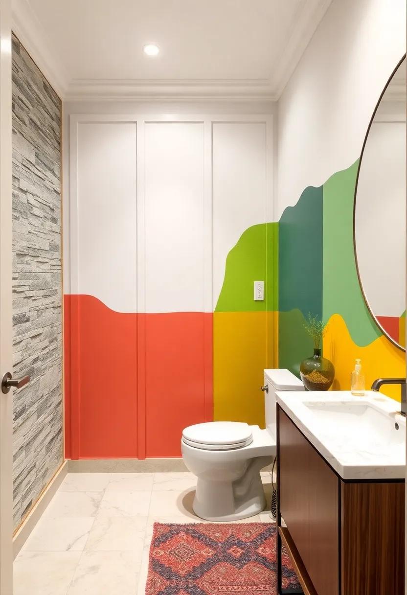 Artful Color Blocks: Get⁣ creative by painting large,abstract color blocks around your ⁣paneling—perfect for the modern home‍ with an artistic flair