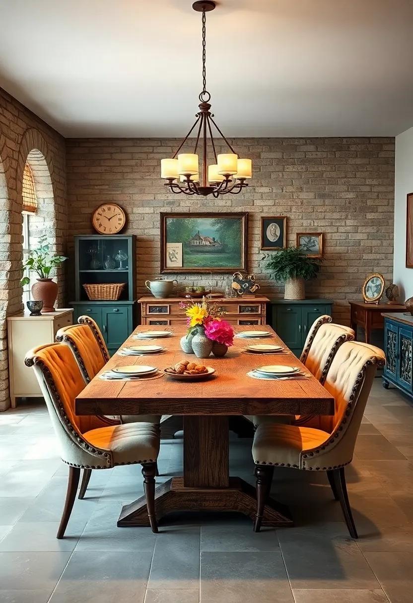 Rustic Farmhouse Table: Embrace the charm of country living with a distressed wooden table that tells⁣ a story of its own