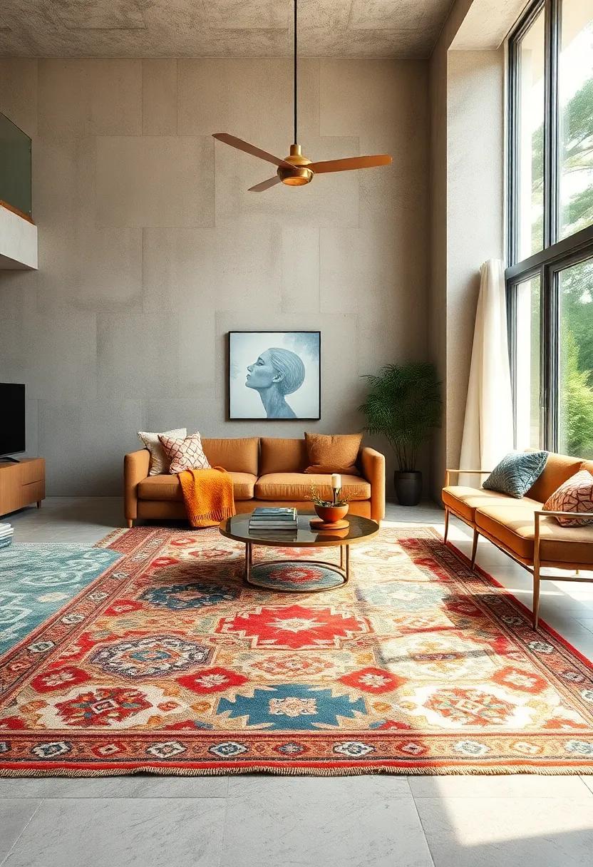 Embrace the eclectic: Mix bold, ‌patterned vintage rugs with contemporary furniture ‍to create ‌a dynamic contrast ‌that tells a story