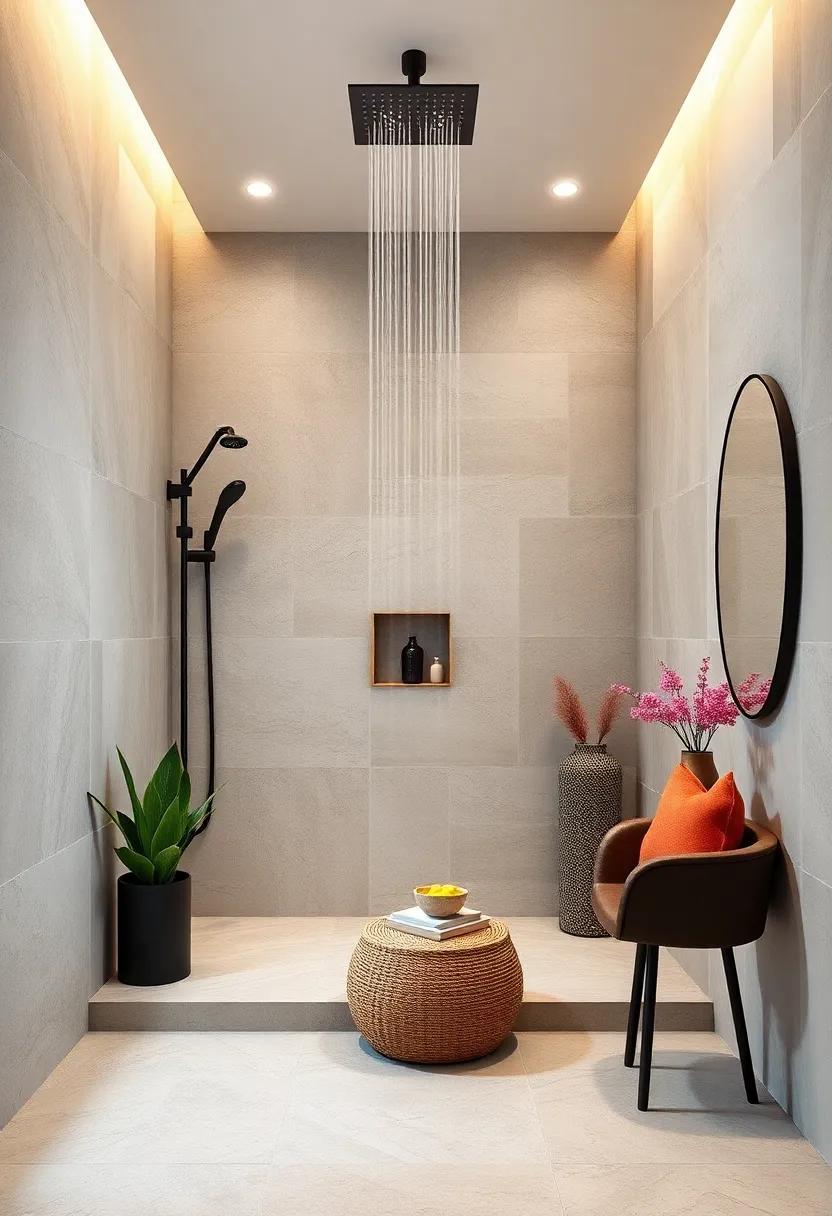 Smart Storage Solutions: Uncover creative ways to ⁣incorporate storage in your shower space, ensuring your rainfall showerhead is the star of the show