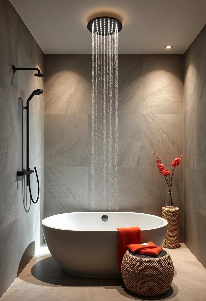Spa-inspired Bathroom: Indulge in⁤ a luxury spa experience at home, complete with a deep soaking tub and an‍ overhead rainfall shower to ⁣rejuvenate your senses