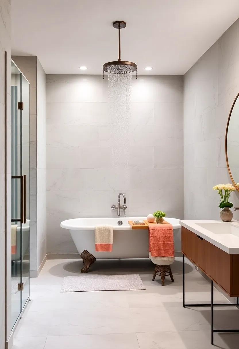 Vintage Glam: Discover how‌ classic clawfoot tubs and an ⁣ornate rainfall showerhead can⁣ create an old-world charm in modern bathing spaces