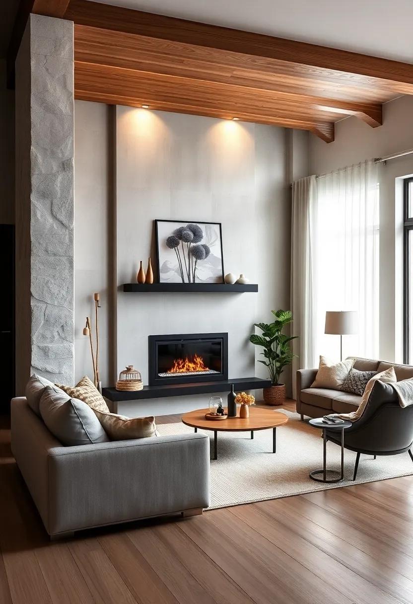 Bold and Black: ​A‍ striking black mantel frames ⁢a⁢ chic electric fireplace, making a statement in a ‌compact living room ‌while offering⁢ a sophisticated touch