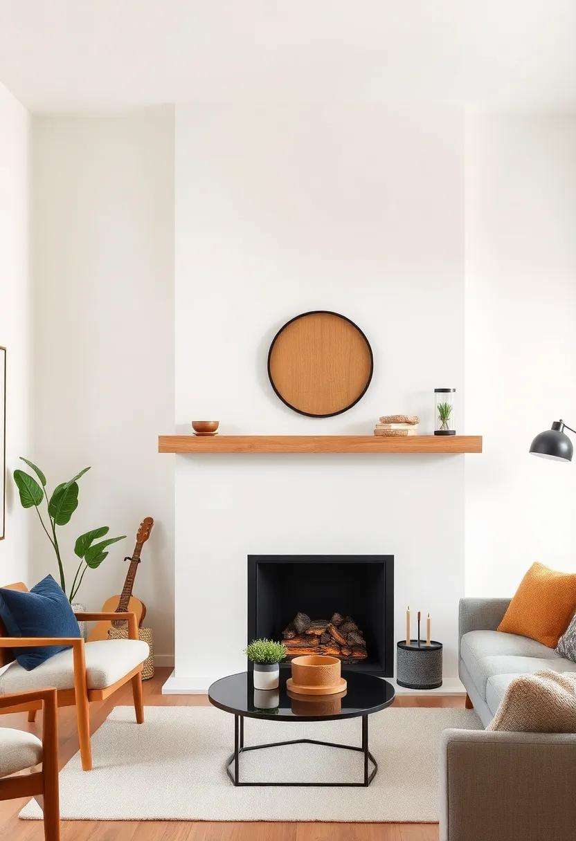 Scandinavian Inspiration: Light ‍wood floating mantels above a whitewashed fireplace​ exude a Scandinavian vibe,maximizing ‍brightness in your⁤ small living area