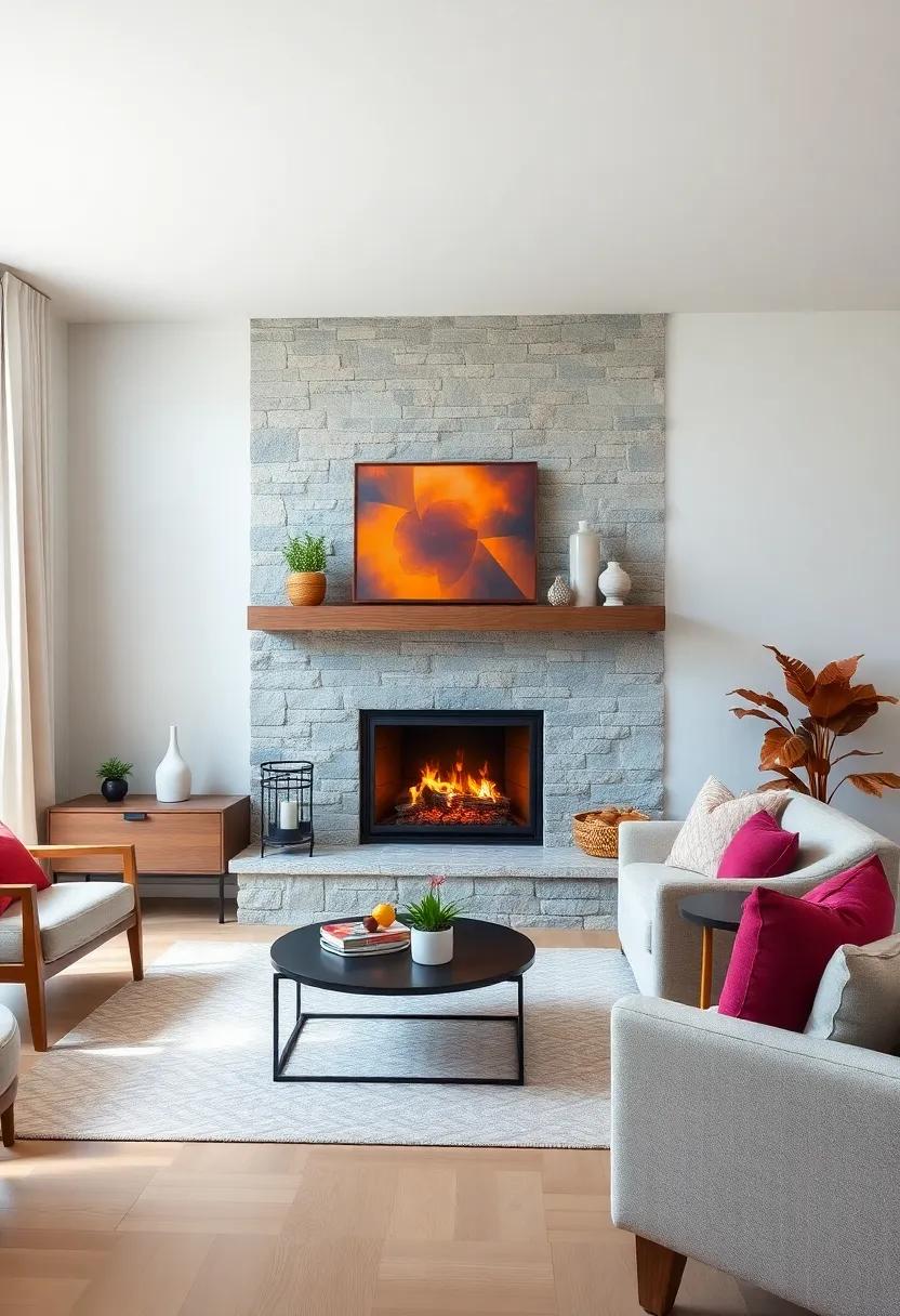 Cozy Nook: Create‌ an intimate corner with a‌ floating mantel featuring built-in shelves, providing both storage and decor opportunities while complementing‌ your fireplace