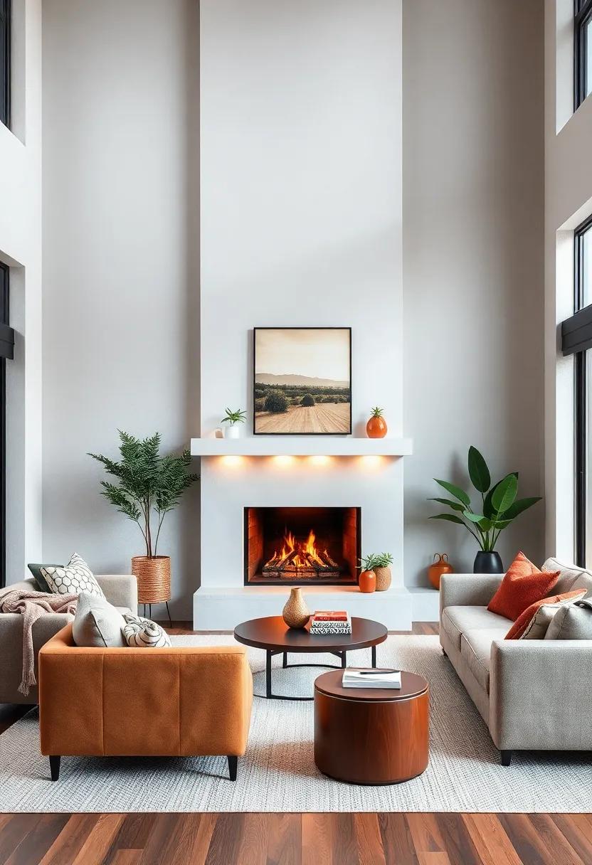 Outdoor Connection: ‍A fireplace with a floating mantel that mimics outdoor ​elements, like stone or driftwood, creates a seamless indoor-outdoor living experience