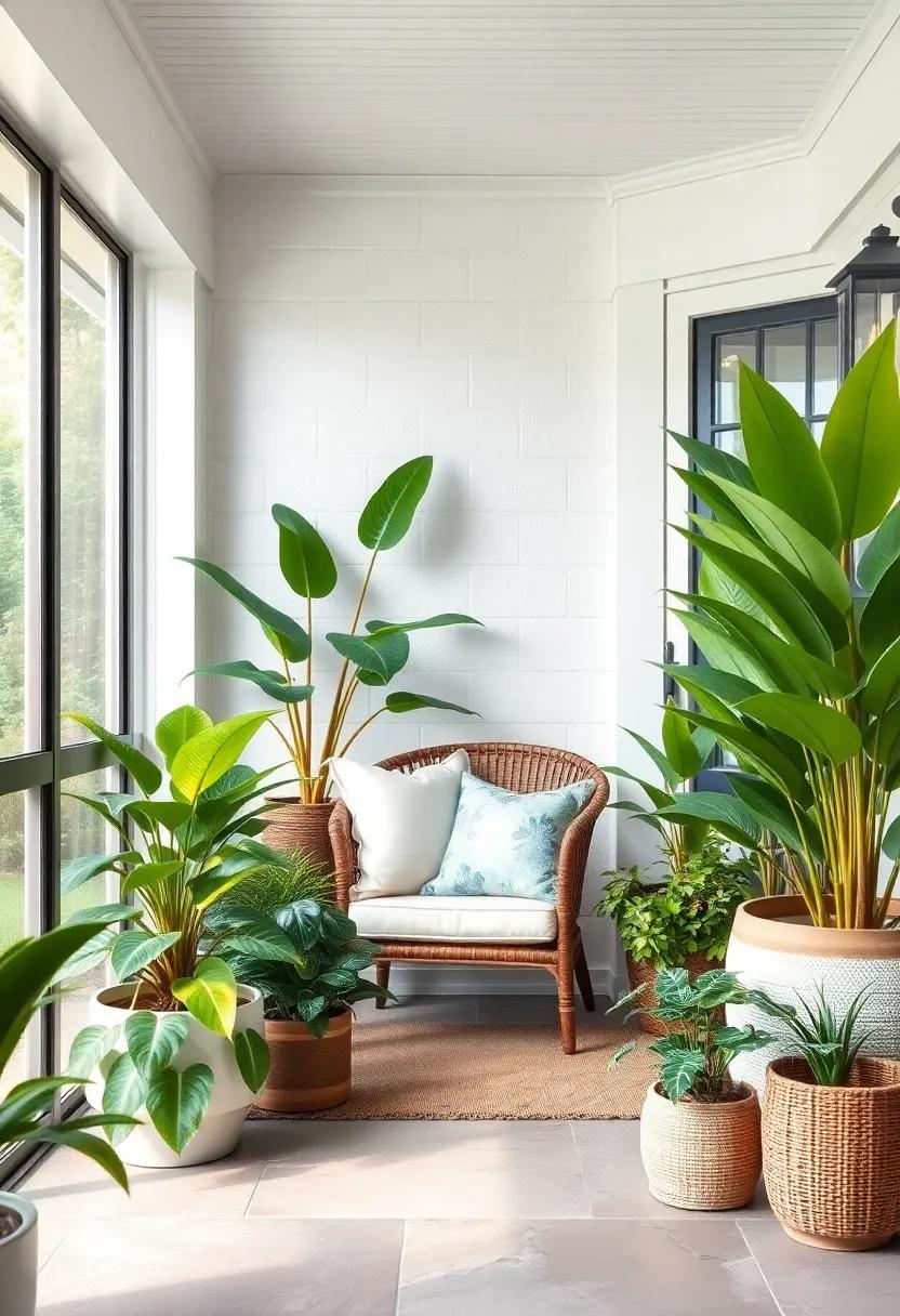 Create a Cozy Reading Nook:‌ Surround a comfortable chair with a curated‌ selection of ⁤leafy plants to create a ‍tranquil reading ⁣nook that invites⁣ relaxation