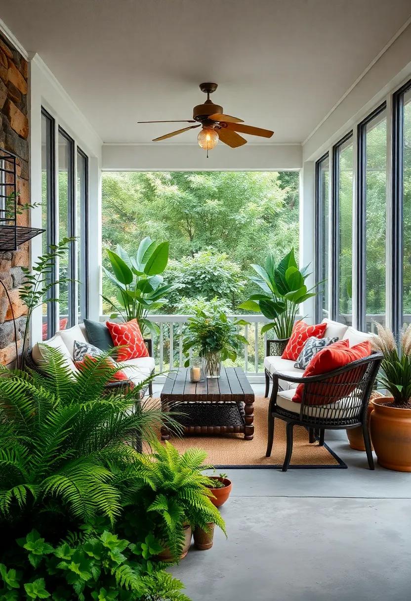 Incorporate ⁢Potted ‌Herbs:⁤ Fill your small⁤ screened porch with fragrant potted herbs ‌like basil,​ rosemary, and mint to infuse the⁤ area with ⁣delightful scents and flavors