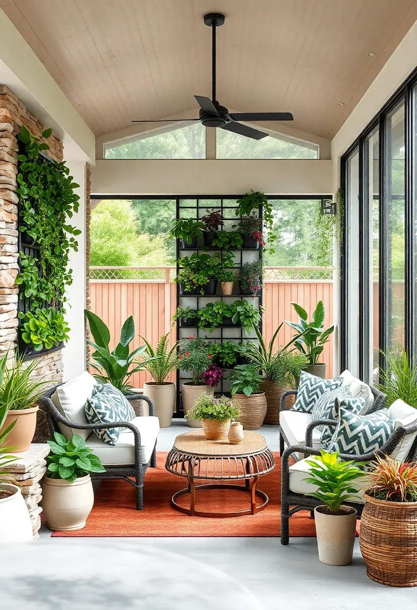 Create a Vertical Garden: Use a trellis ⁤or wall-mounted ⁣planters filled with trailing vines and succulents to create‌ a stunning vertical garden ‌that adds​ depth and ‌texture