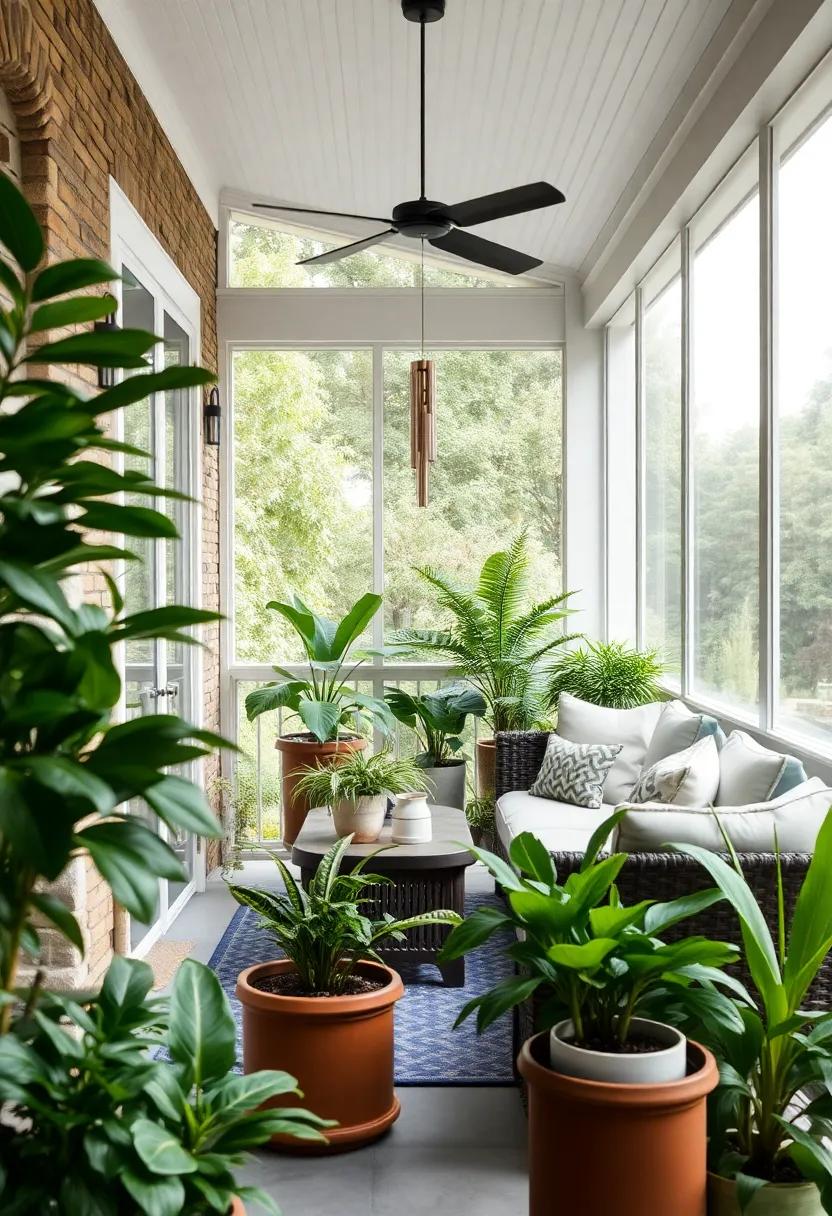 Hang⁢ Wind Chimes Among​ the Greens: Introduce gentle sounds to‌ your space by placing wind‌ chimes amongst the plants,creating a⁢ harmonious ‌and peaceful environment