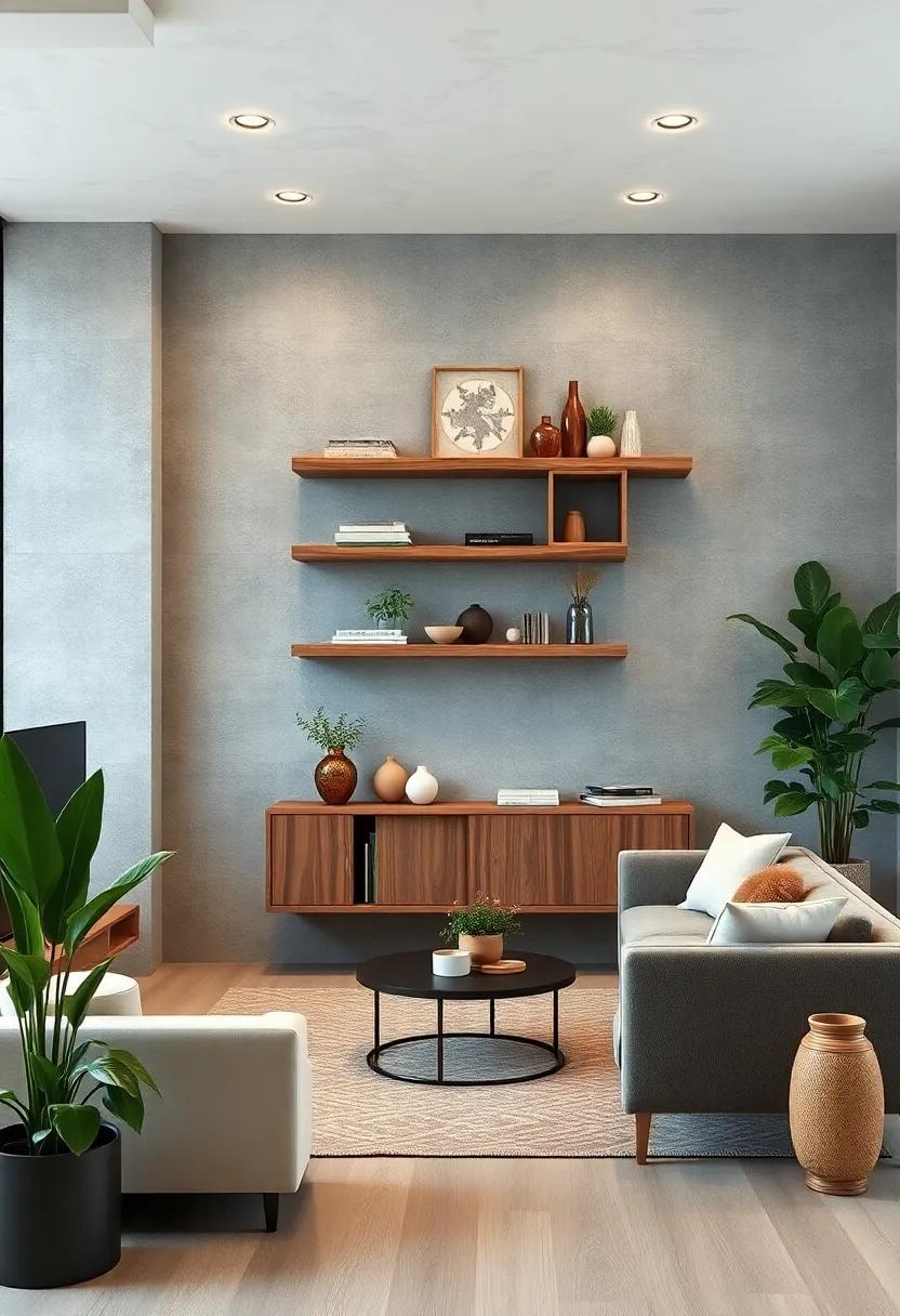 Hang Wooden Shelves ⁣for a Minimalist Aesthetic