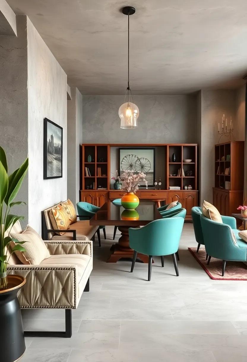 Use a Mix of ​Seating Styles for Eclectic Appeal