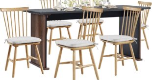 Our Honest Take: COLAMY 63″ Farmhouse Table & Windsor Chairs