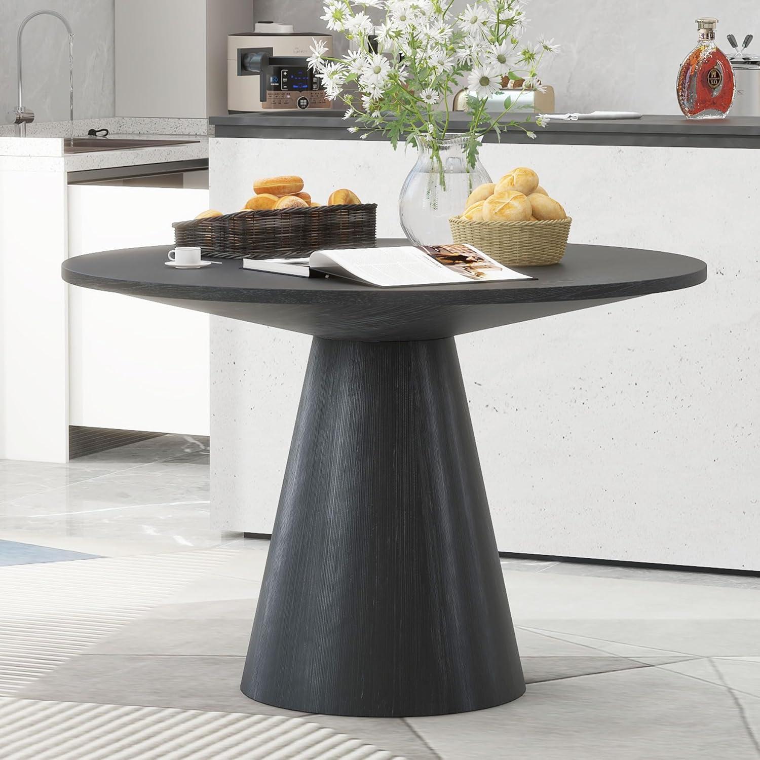 Our Review: The 46.5″ Round Wood Table for 4-6 Guests