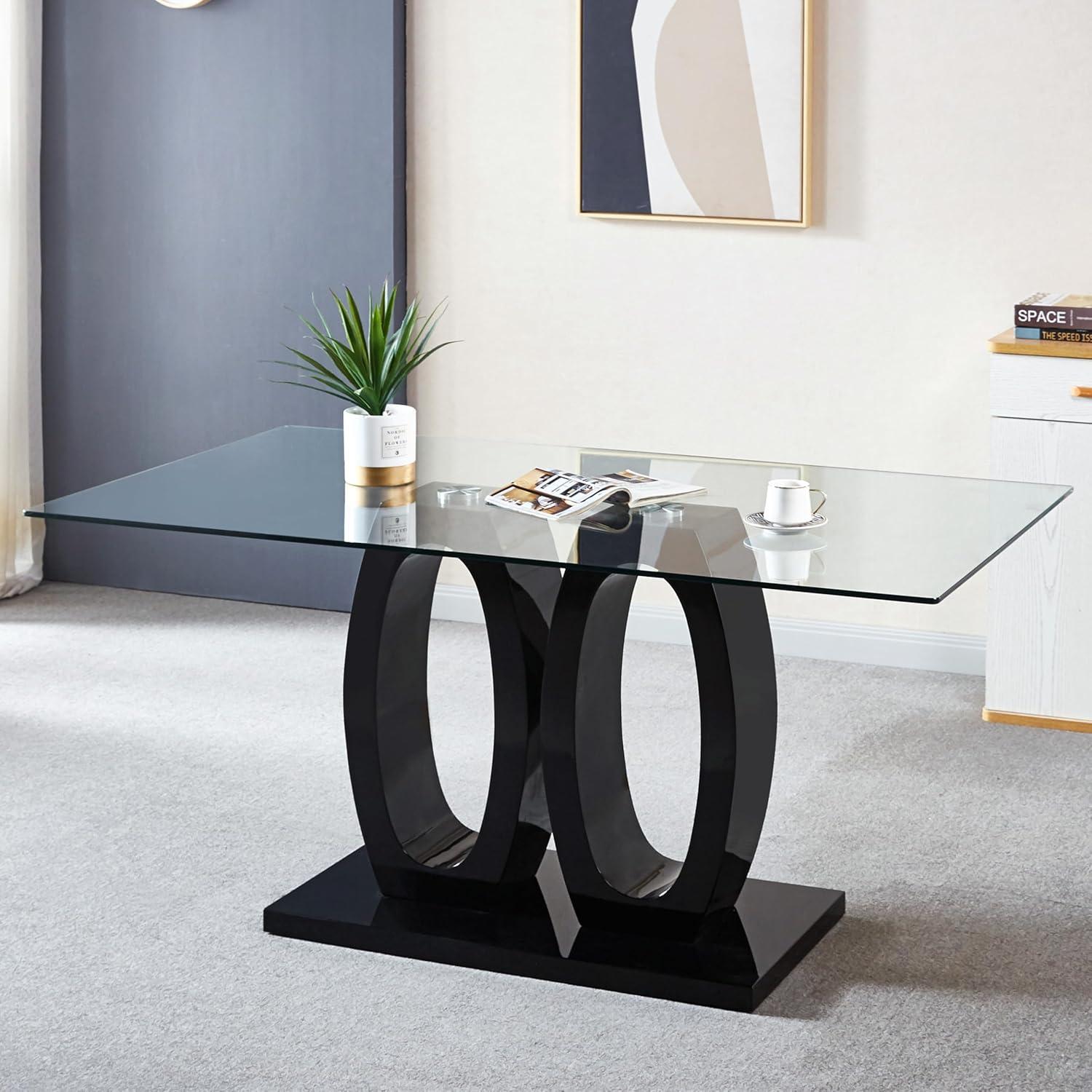 Our Take on the Modern 63″ Glass Dining Table: Sleek and Sturdy