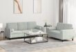 Our Cozy Verdict: Light Gray Velvet 2-Piece Sofa Set Review