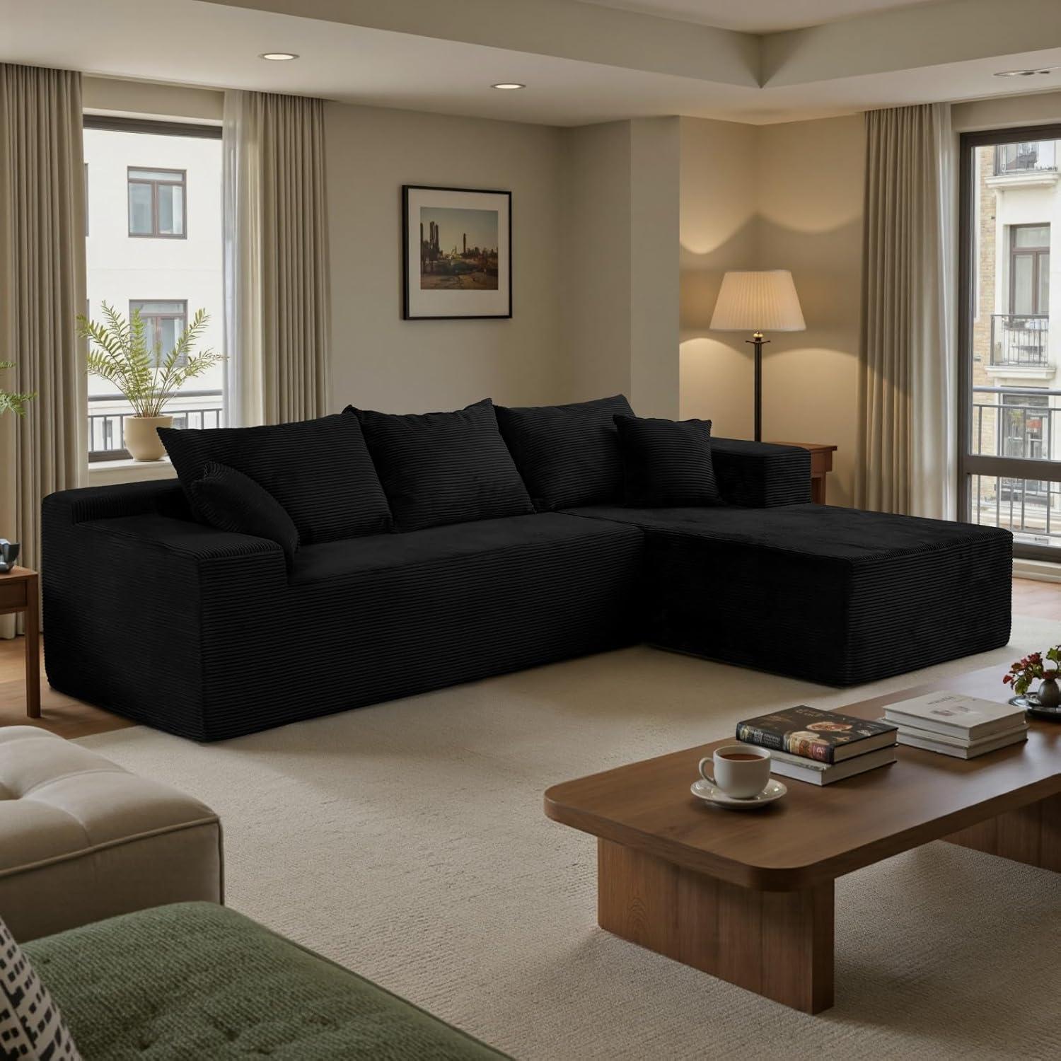 Unboxing Comfort: Our Take on the Black Cloud Sectional Sofa