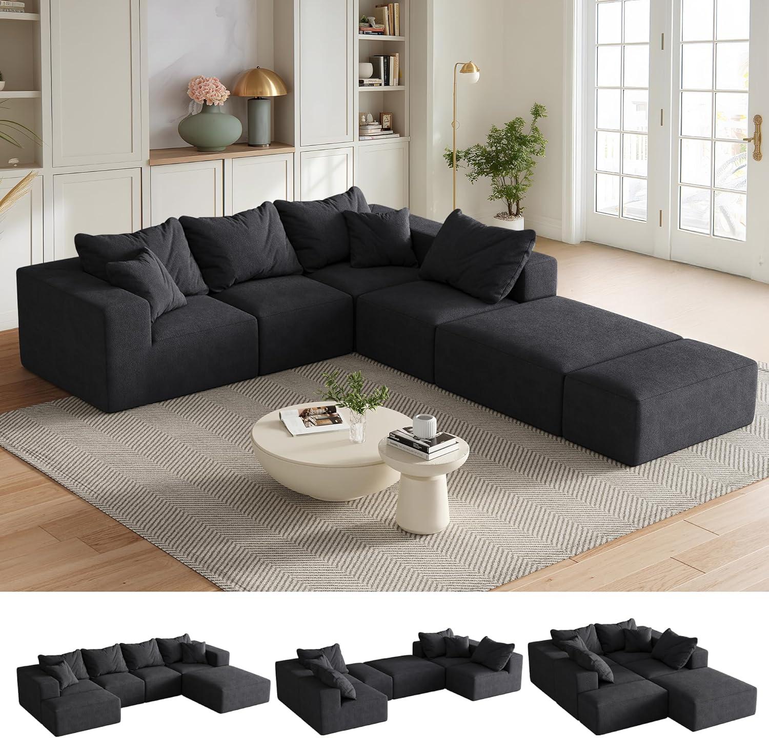 How Our Modular Black Sectional Sofa Transformed Our Living Room