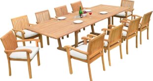 Our Experience with the 11 PC Teak Patio Dining Set: Durable & Versatile