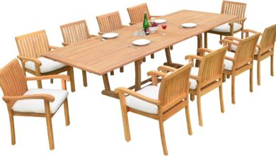 Our Experience with the 11 PC Teak Patio Dining Set: Durable & Versatile