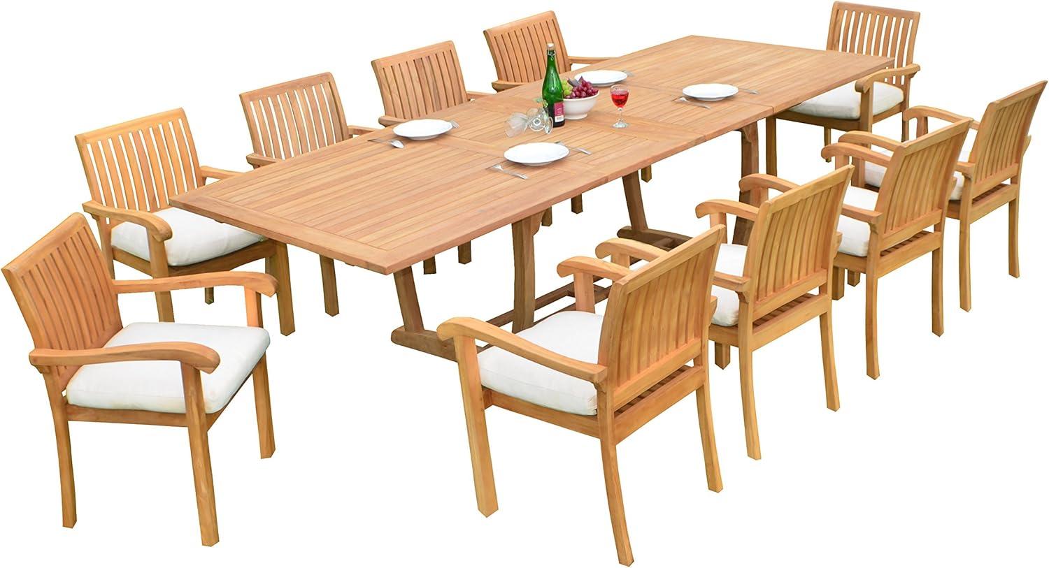 Our Experience with the 11 PC Teak Patio Dining Set: Durable & Versatile