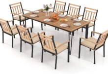 Our Honest Take: Tangkula 9-Piece Patio Dining Set Review