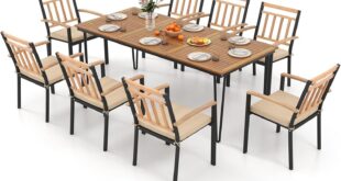 Our Honest Take: Tangkula 9-Piece Patio Dining Set Review