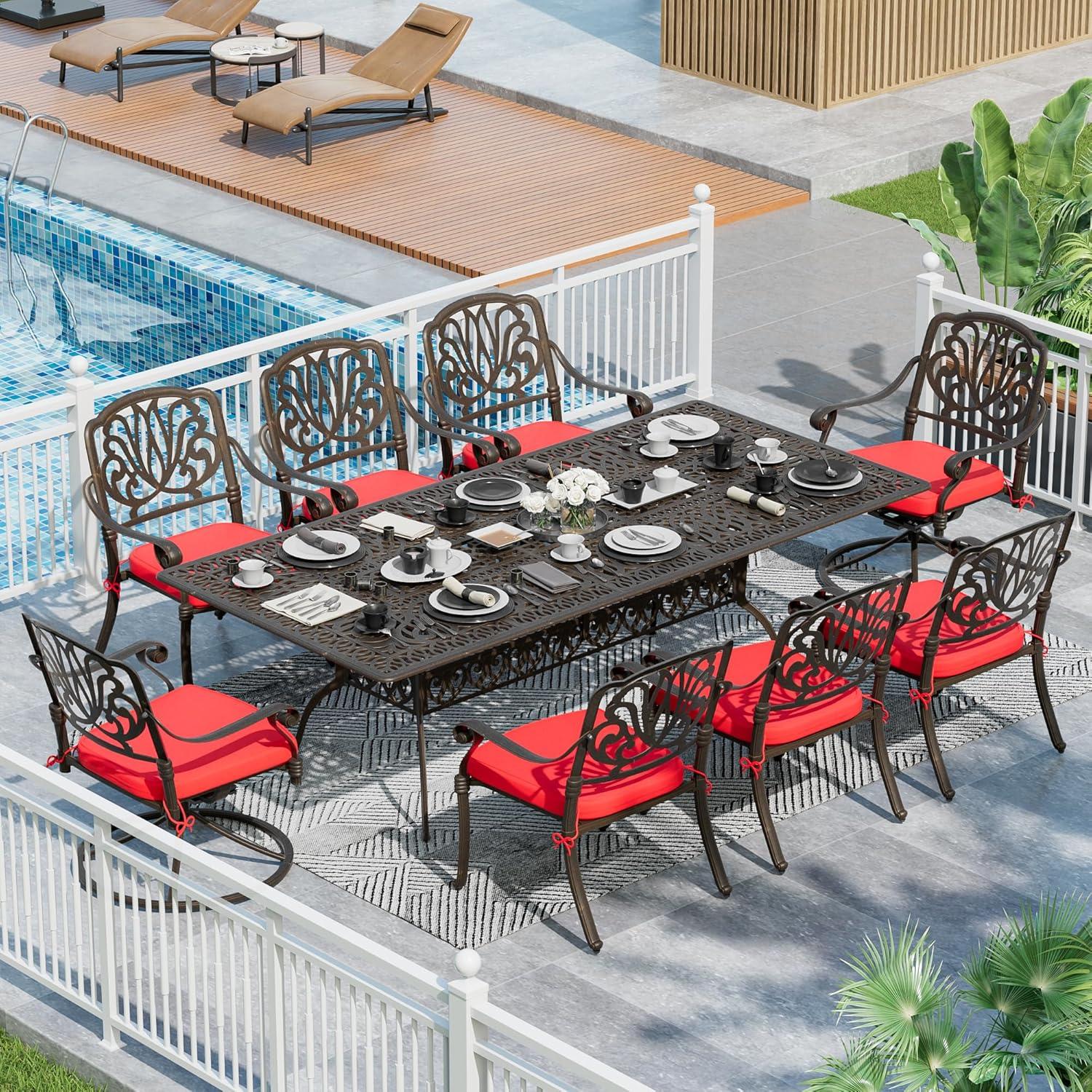 Our Honest Take on the 9-Piece Retro Cast Aluminum Patio Set