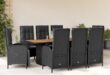 Gather Together: Our Take on the 9-Piece Black Rattan Patio Set