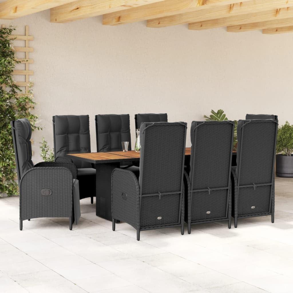 Gather Together: Our Take on the 9-Piece Black Rattan Patio Set