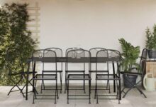 Our Honest Take on the 9-Piece Anthracite Patio Dining Set