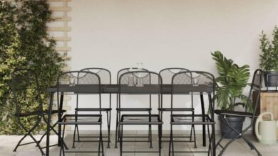Our Honest Take on the 9-Piece Anthracite Patio Dining Set