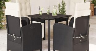 Our Outdoor Oasis: Reviewing the 5-Piece Black Rattan Patio Set