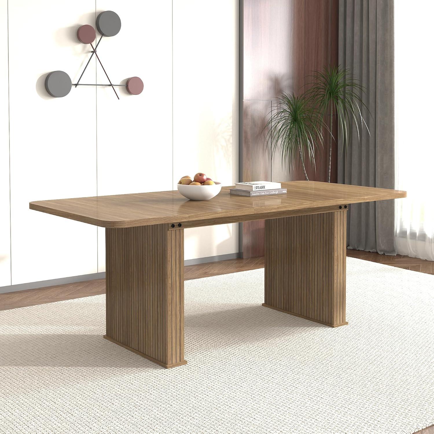 Our Take on the Modern Wood Dining Table with Double Pedestal Base