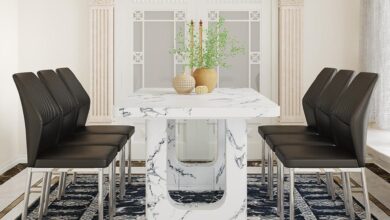 Our Honest Take: Modern Faux Marble Dining Set for Six Reviewed