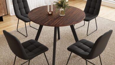 How We Found Space and Style with This 4-Piece Walnut Dining Set
